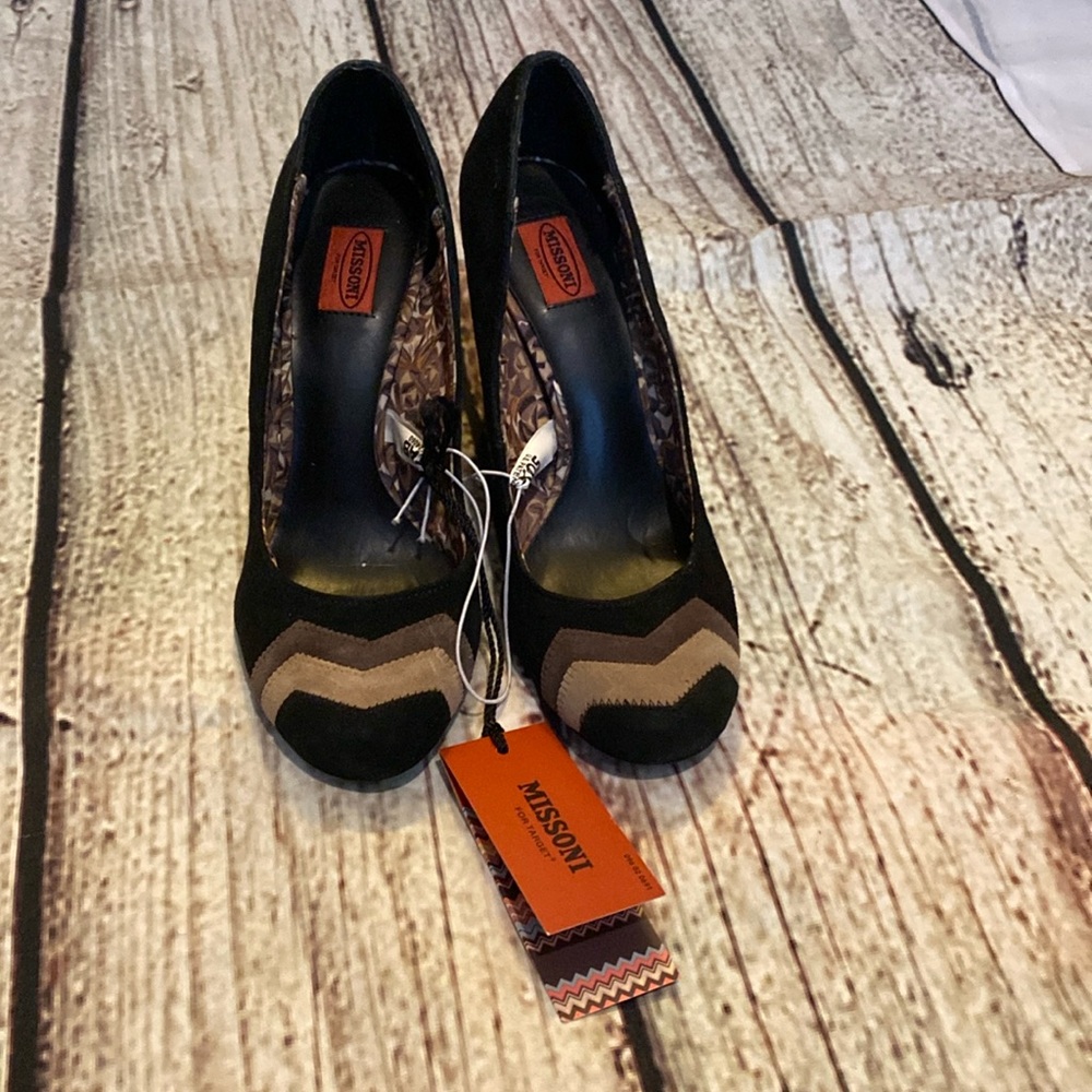 Brand new Missoni for target suede heels. Size 6